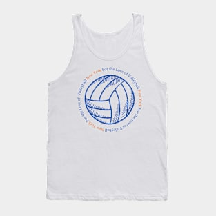 NEW YORK - For The Love of Volleyball (Blue & Orange) Tank Top